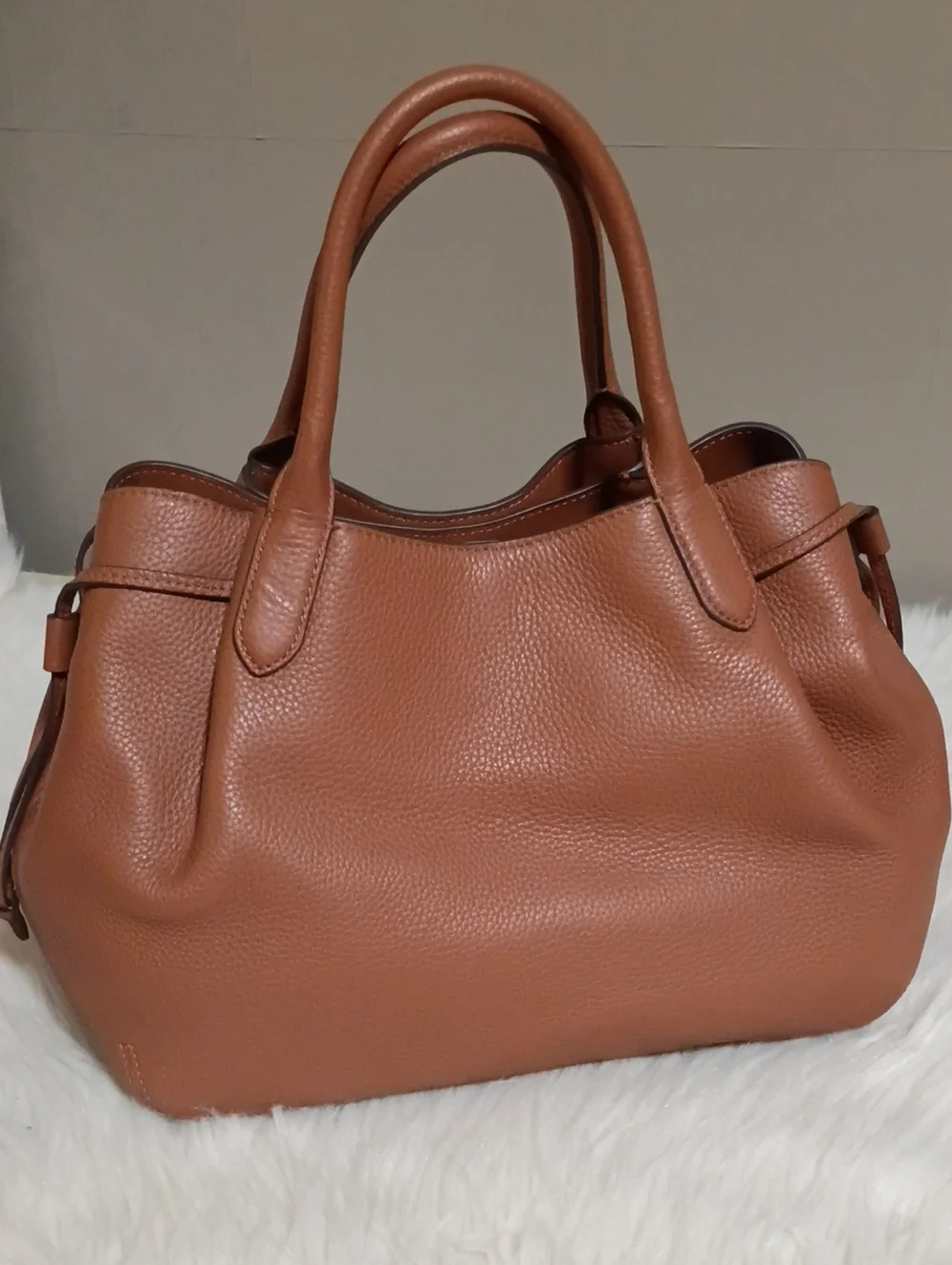 kate spade Dumpling satchel in Gingerbread Tan Pebble leather